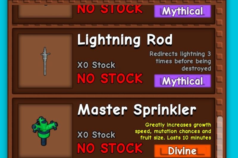Гайд по стержню молнии в Grow A Garden: как получить и использовать мутации