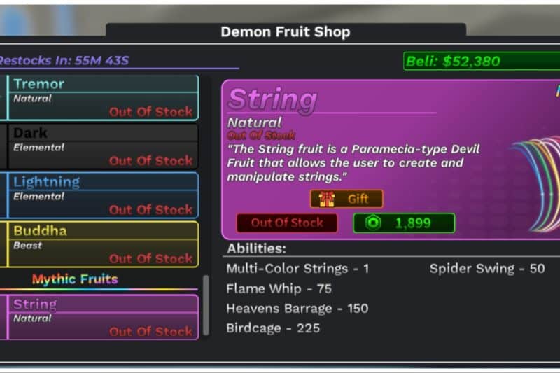 Лучшие и худшие силы: Полный список уровней (Tier List) фруктов в Fruit Seas